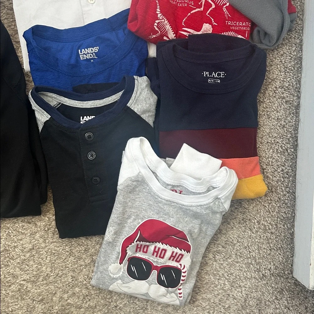 Boys winter bundle! Size 7/8 warm long sleeve shirts and pants - Picture 4 of 6